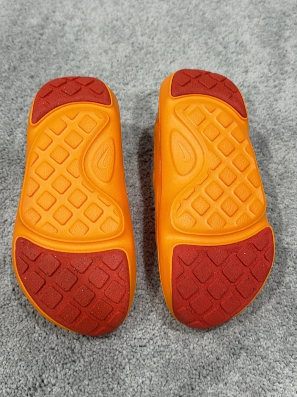 Nike Kids Orange Slip-On Vented Clog Sandals
